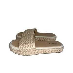 Torrid Womens Jute Espadrille Platform Slide Sandals size 11WW